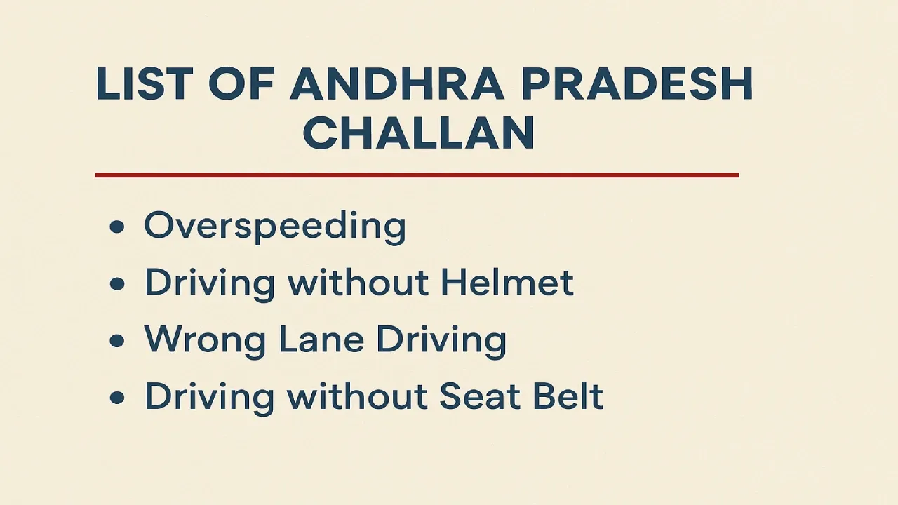 Andhra Pradesh Challan List