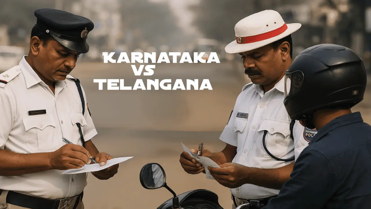 Challan Penalties Differences in Karnataka vs Telangana