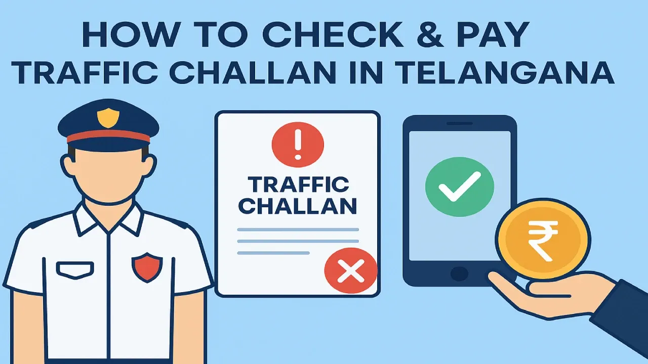How to Check and pay challan in telangana