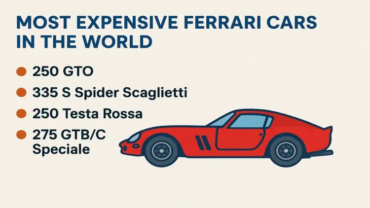 Top 8 Most Expensive Ferrari Cars in the World