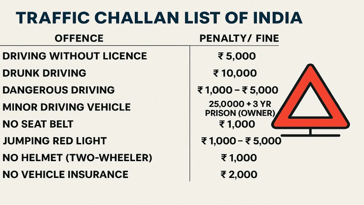 traffic fine list